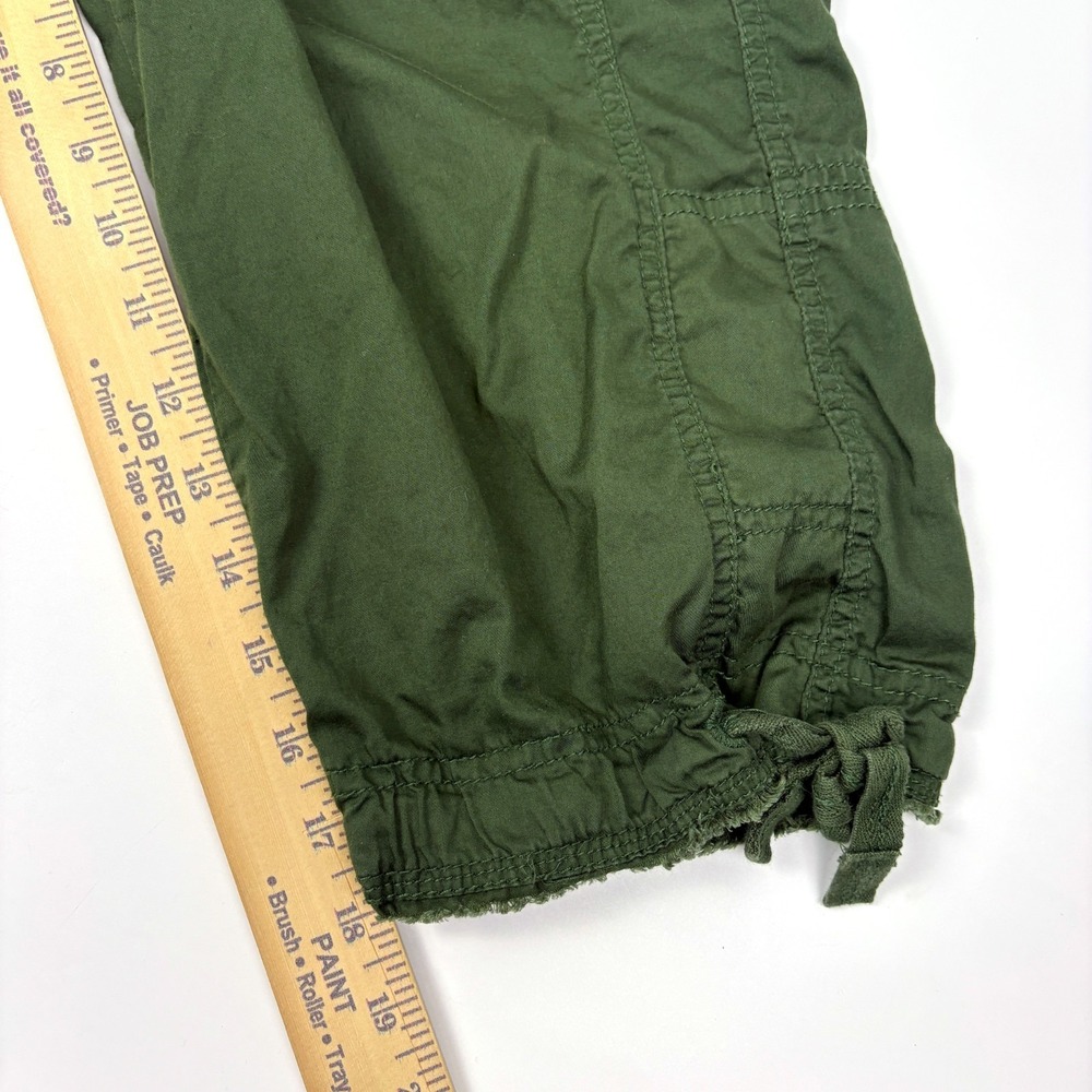 VTG Y2K Bitten by Sarah Jessica Parker Drawstring Capri Joggers Womens Sz 8 Grn - Picture 11 of 13